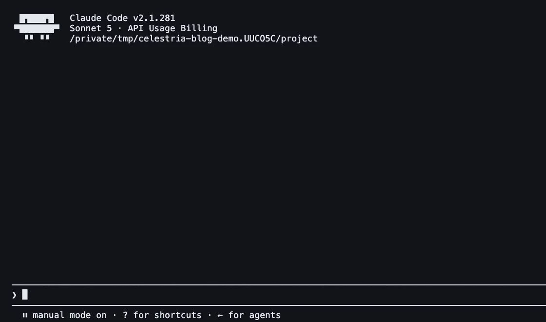 Настоящий интерфейс Claude Code с выбранной моделью